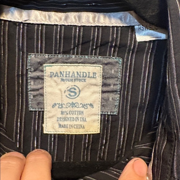 Black Striped Button-Up Shirt - Picture 3 of 6